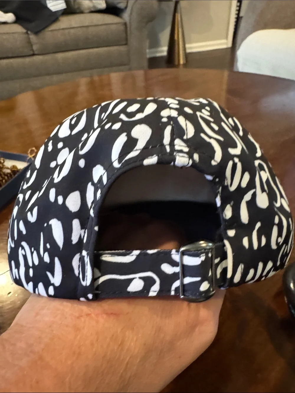 Chico's Black and White animal print Soft Neema stretch Cap